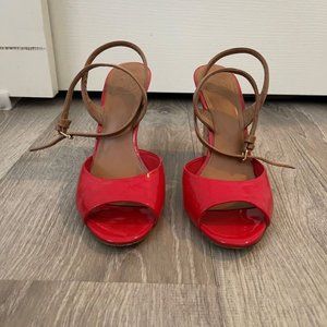 Tory Burch Red Patent Wedge Sandals size 8M